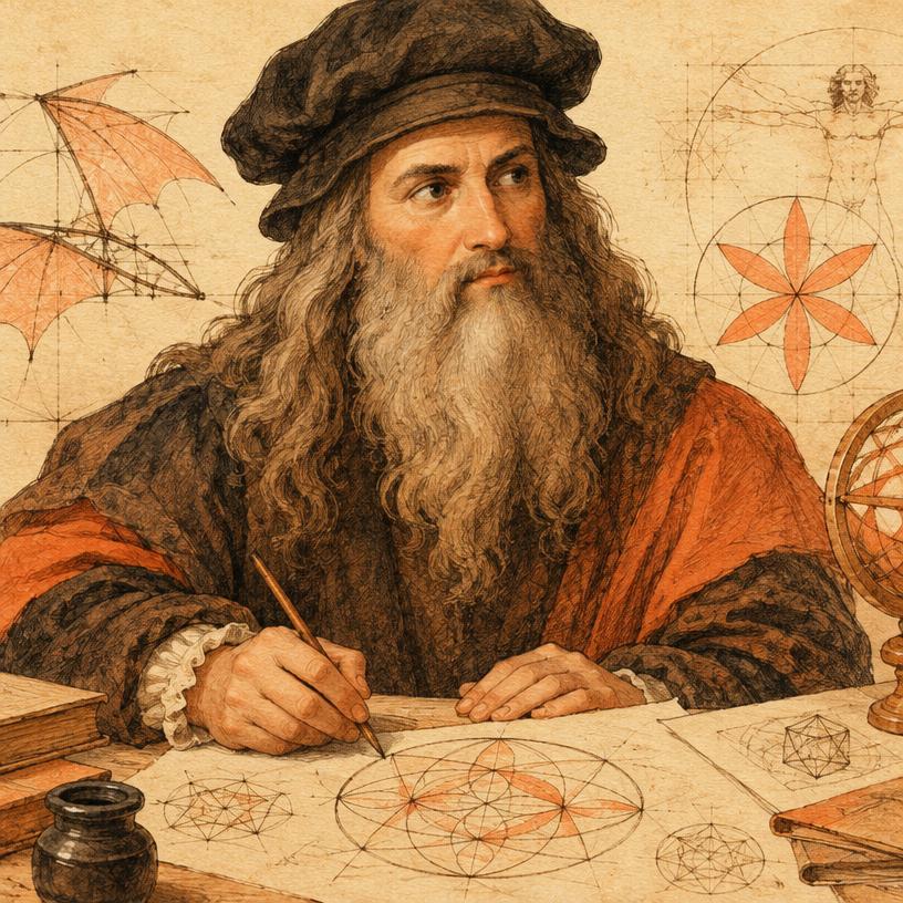 Ilustração de Leonardo da Vinci